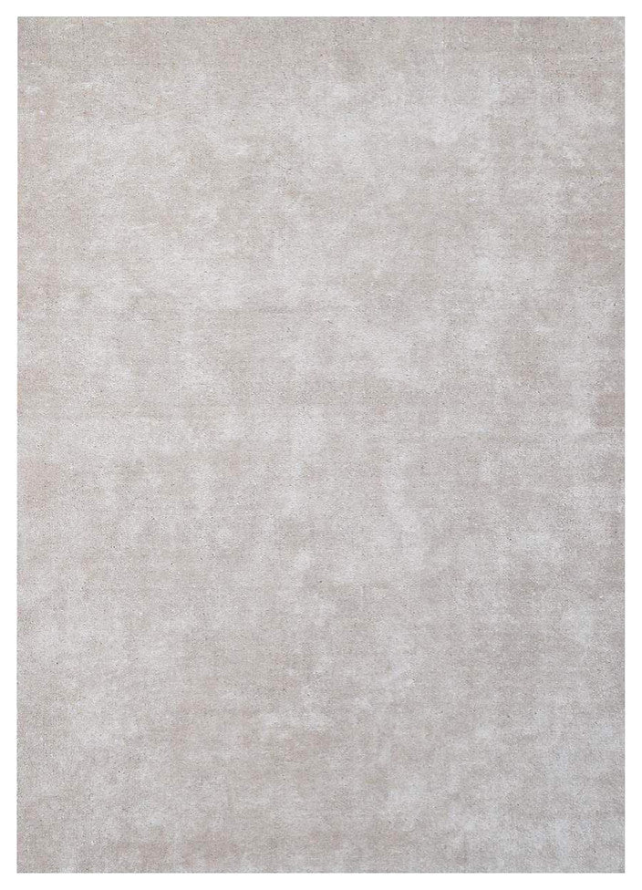 Hand Knotted Silk Area Rug Solid White