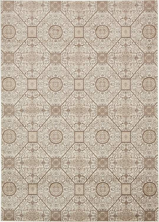 Unique Loom Cream Hamilton Rushmore 7' 0 x 10' 0 Area Rug