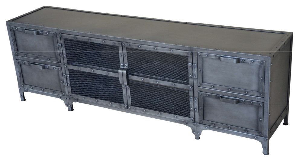 4 Drawer 2 Door Media Cabinet