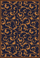 Any Day Matinee Rug, Acanthus, Navy, 7'8"x10'9"