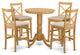5 Pc Counter Height Pub Set -Pub Table And 4 Counter Height Chairs