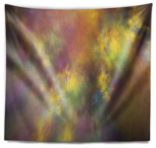 Perfect Yellow Starry Sky Abstract Wall Tapestry, 60"x50"