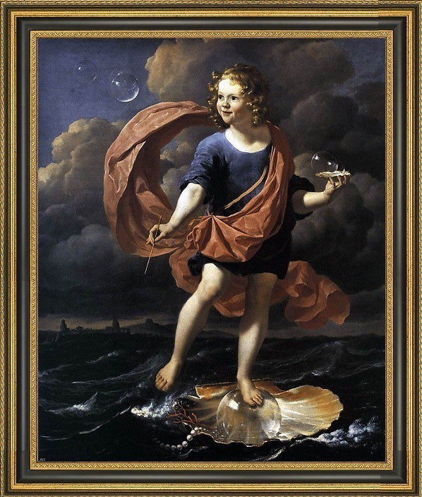 Karel Dujardin Allegory Framed Premium Canvas Print, 20"x25"