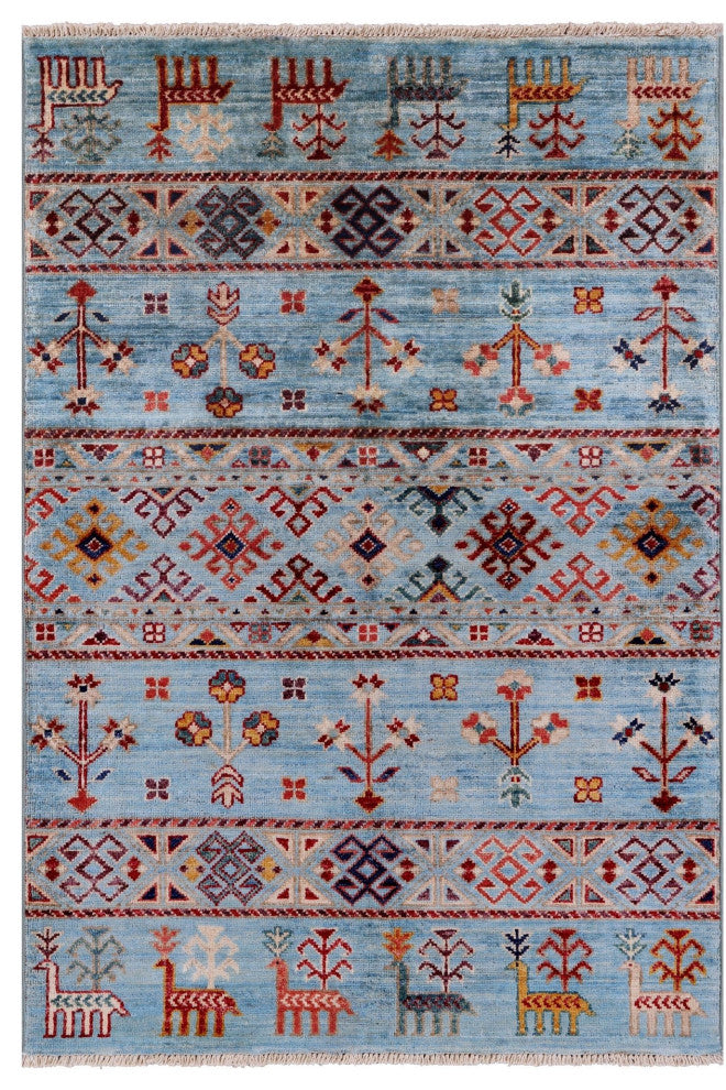 2' 8" X 4' 0" Handmade Persian Gabbeh Tribal Rug Q8048