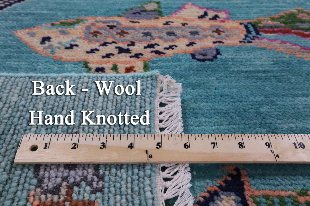 5' 1" X 8' 2" Gabbeh Fish Design Hand-Knotted Wool Rug - Q15349