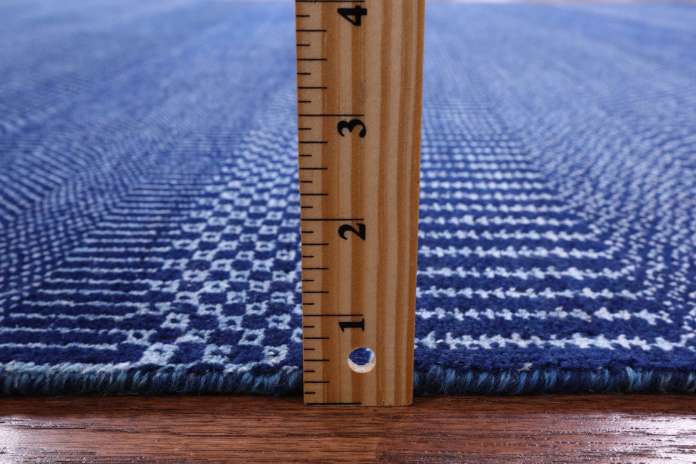 5' 11" X 9' 1" Wool and Silk Savannah Grass Handmade Rug Q11389