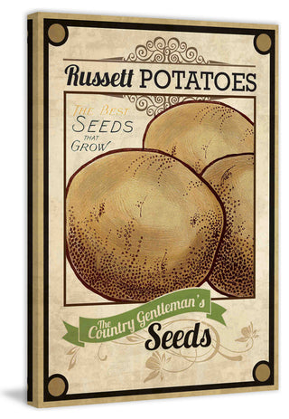 "Seed Packet Potatoes" Painting Print on Canvas