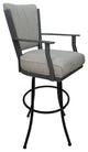 Montana Extra Tall 34" (35") Metal Bar Stool - Noam Base, Hemsath Slate - Grey, 34"