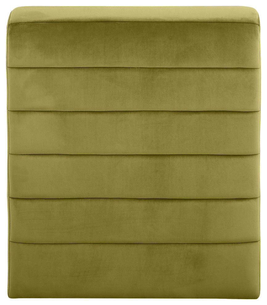Ivy Upholstered  Accent Chair, Olive, Velvet