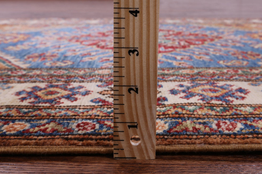 3' 6" X 4' 11" Super Kazak Handmade Wool Rug Q10637