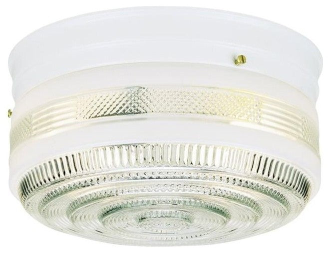 Westinghouse 66238 Two-Light Indoor Flush-Mount Ceiling Fixture, White