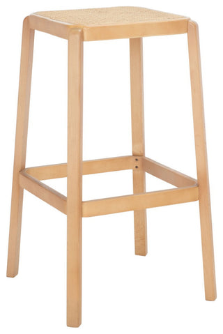 Safavieh Silus Backless Cane Bar Stool, Natural