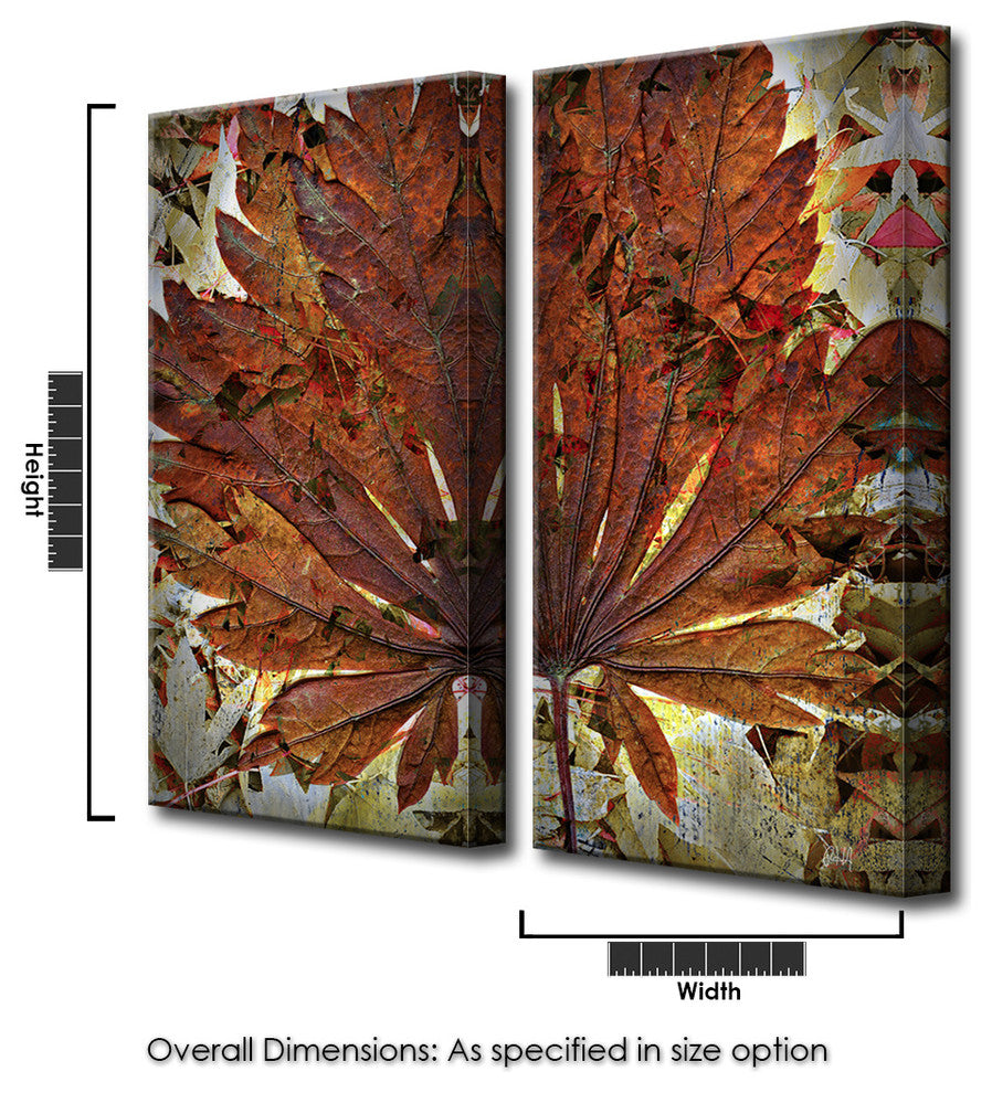 Fall Ink VII, Canvas Wall Art 2-Piece Canvas Art Set, 40"
