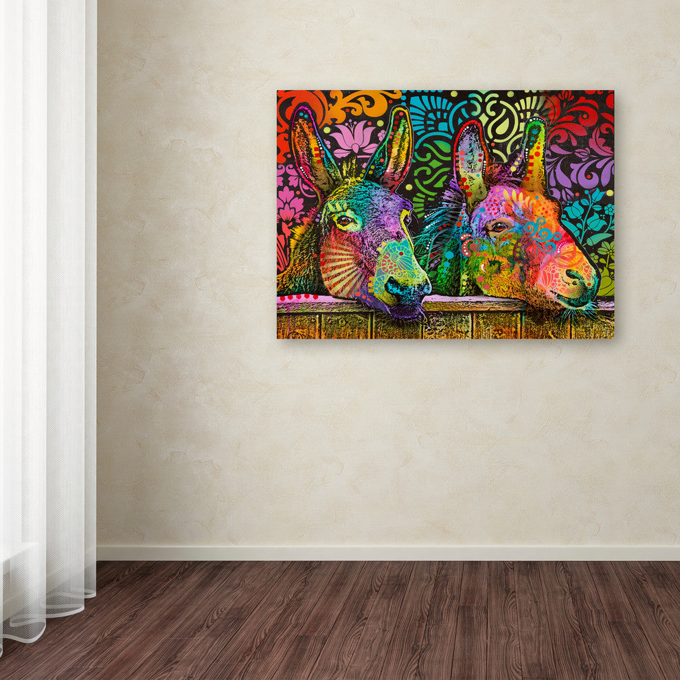 Dean Russo 'Donkeys' Canvas Art, 19x14
