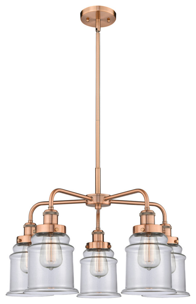 Innovations Canton 5 24" Chandelier Antique Copper