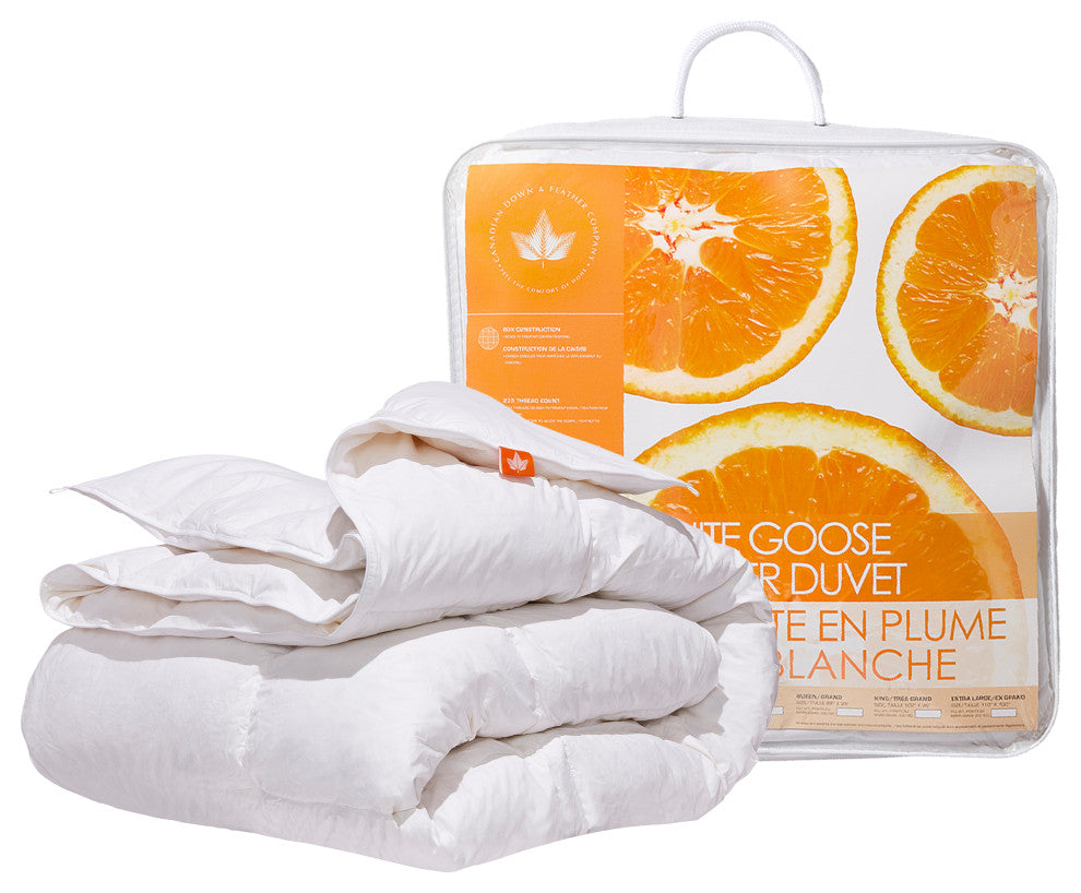 White Goose Feather Comforter, Queen