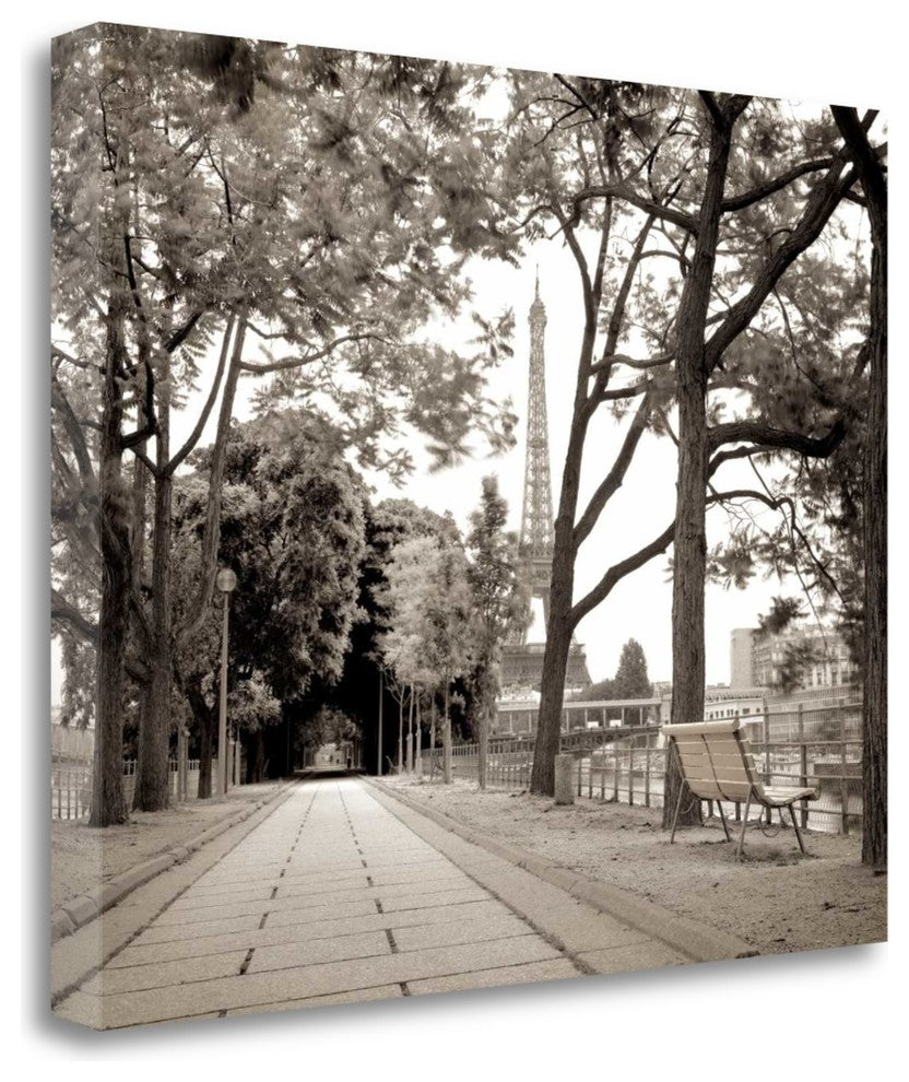 "Promenade Et Tour Eiffel" By Alan Blaustein, Giclee on Gallery Wrap Canvas