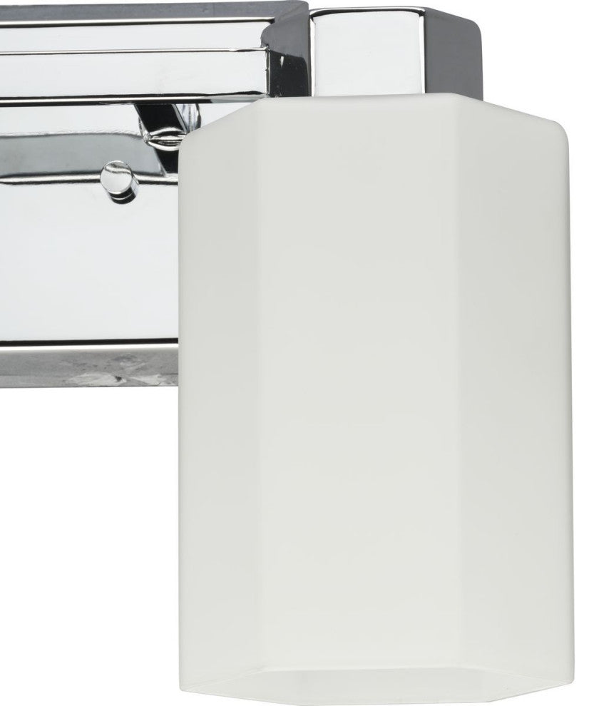 Estrada Collection 2-Light Contemporary Bath and Vanity Light, Polished Chrome
