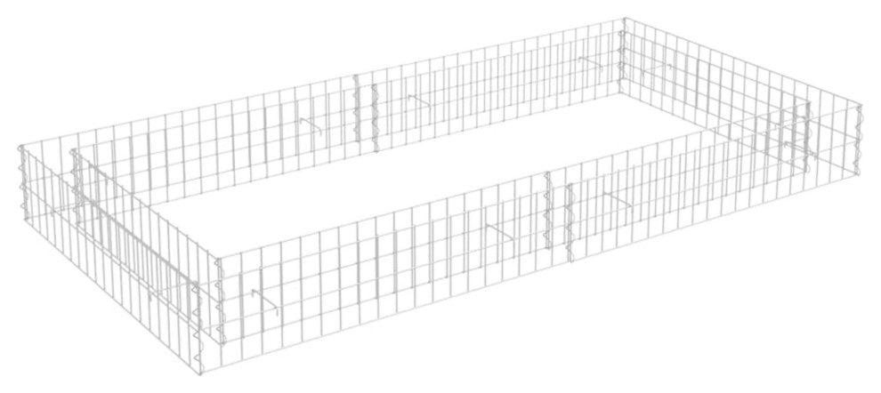 Vidaxl Gabion Raised Bed Galvanized Steel 78.7"x39.4"x7.9"