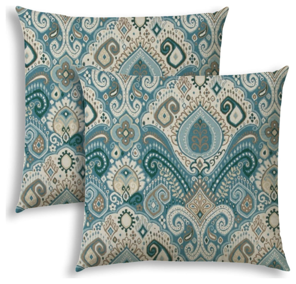 3-Piece Set Seafoam Decorative Indoor Outdoor Zippered Pillows