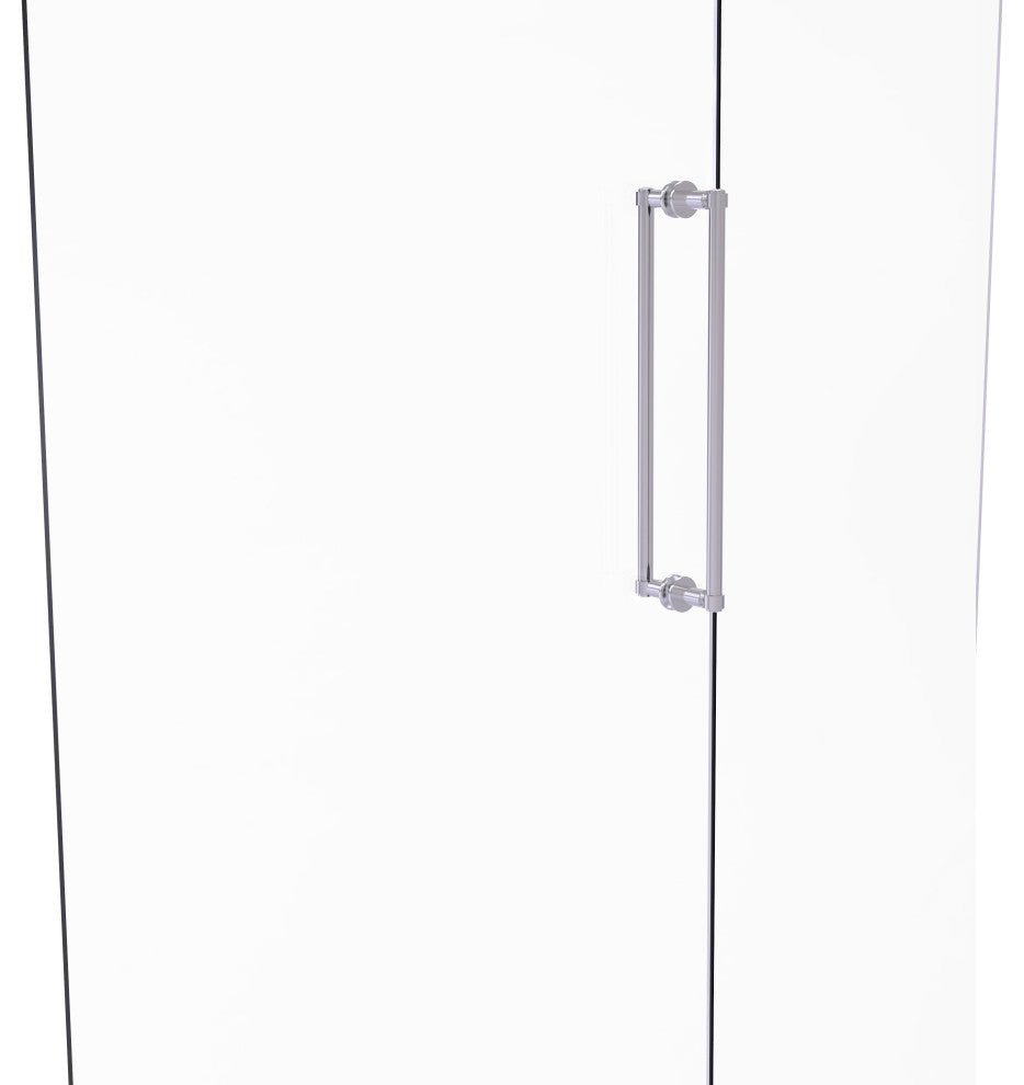 Contemporary 18" Back to Back Shower Door Pull, Satin Chrome