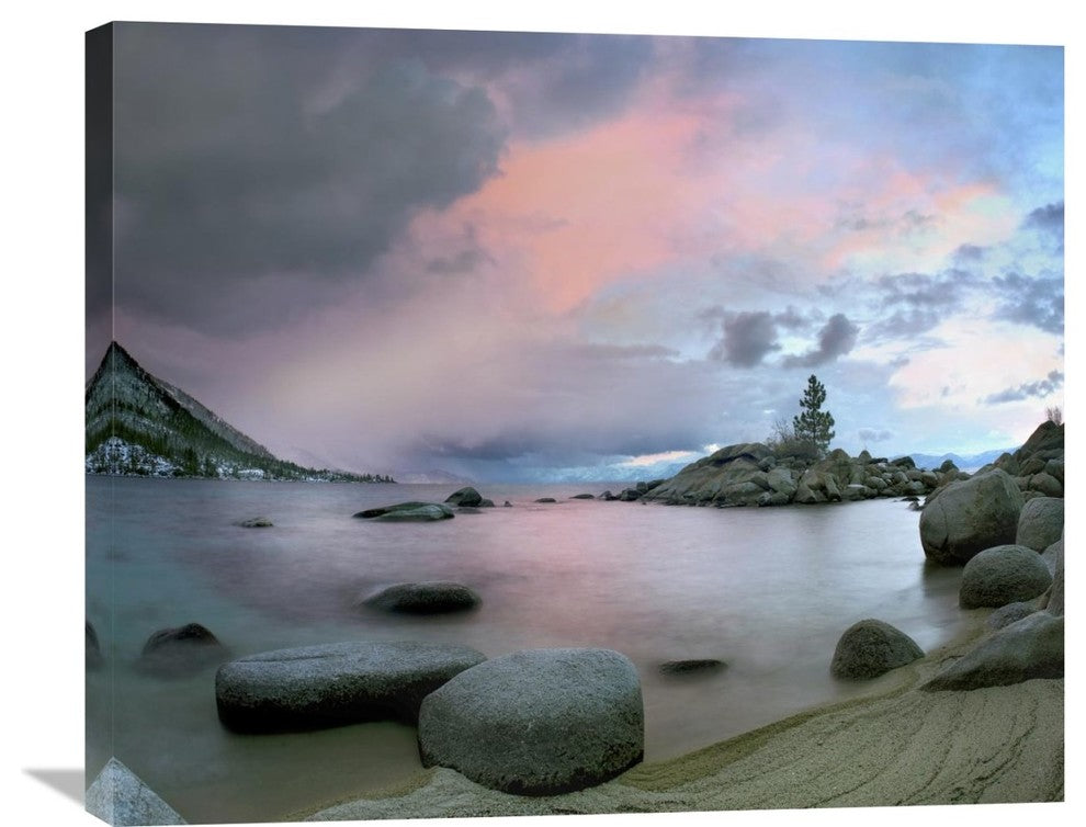 "Hidden Beach At Sunset, Lake Tahoe, Nevada" Artwork, 30" x 24.9"