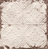 Tin Ceiling Tile Wallpaper, Beige, Sample