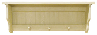 Pine Shelf With Pegs, Cream