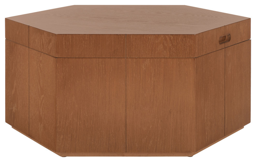 Safavieh Rafaela Hexagon Coffee Table, Natural Brown, Natural Brown