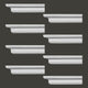 Cornice White Urethane Ipswich Simple Design 8 Pieces Totaling 752" Length