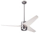 Velo DC Fan, Bright Nickel Finish, 48" Whitewash Blades, No Light