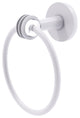 Clearview Towel Ring with Dotted Accents, Matte White