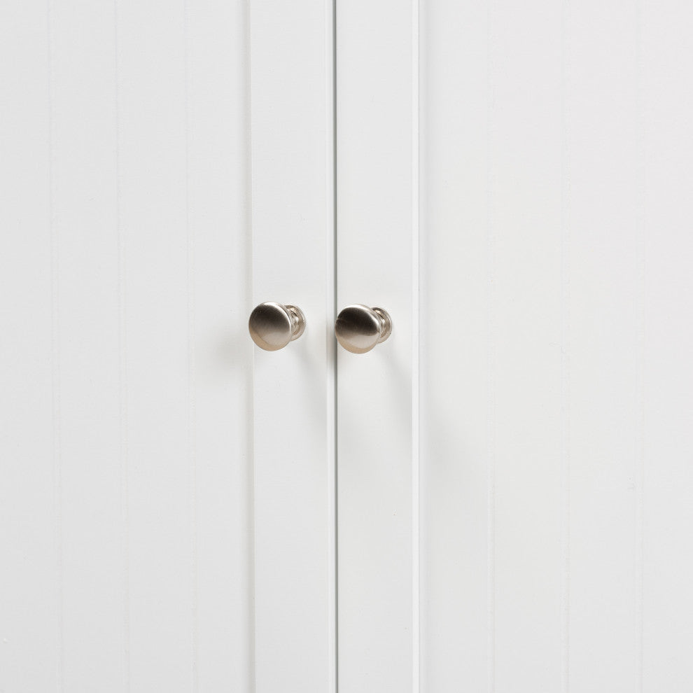 Jaela Modern White Finished Wood 2-Door Bathroom Storage Cabinet