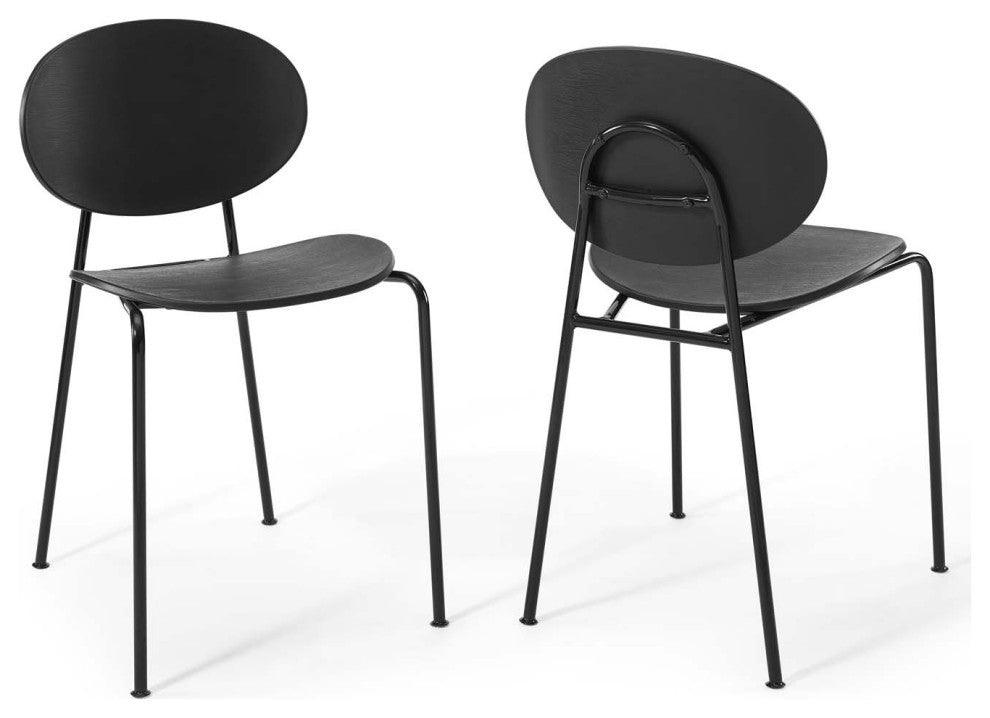 Palette Dining Side Chair Set of 2 Black
