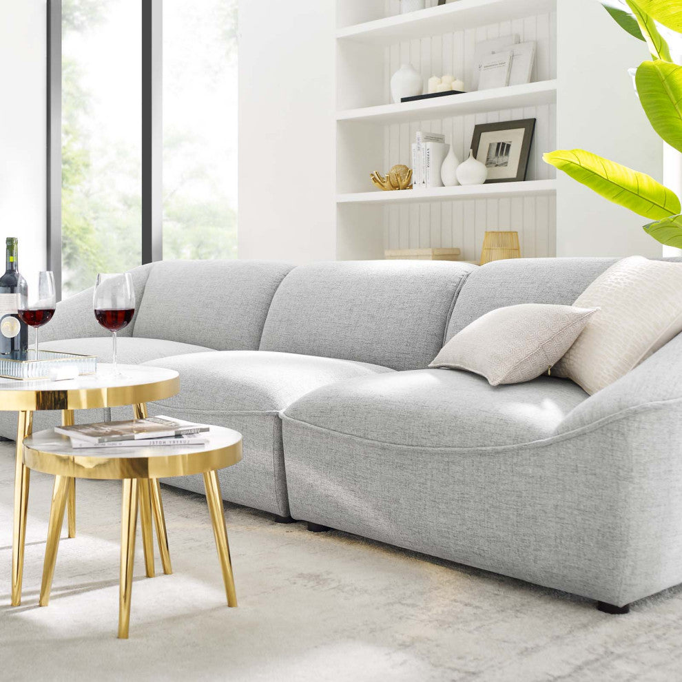 Sofa, Fabric, Gray, Modern, Living Lounge Room Hotel Lobby Hospitality