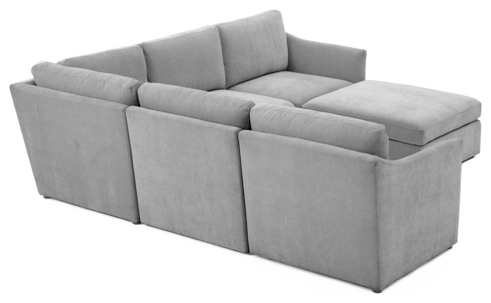 Aiden Gray Modular Chaise Sectional - Grey