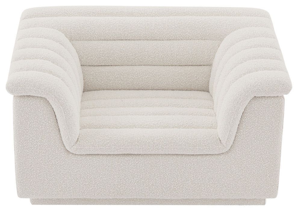 Cascade Upholstered Set, Cream, Boucle Fabric, Chair