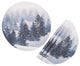 Winter Wonderland Double layer 16-Inch Round Christmas Placemat, Set of 4
