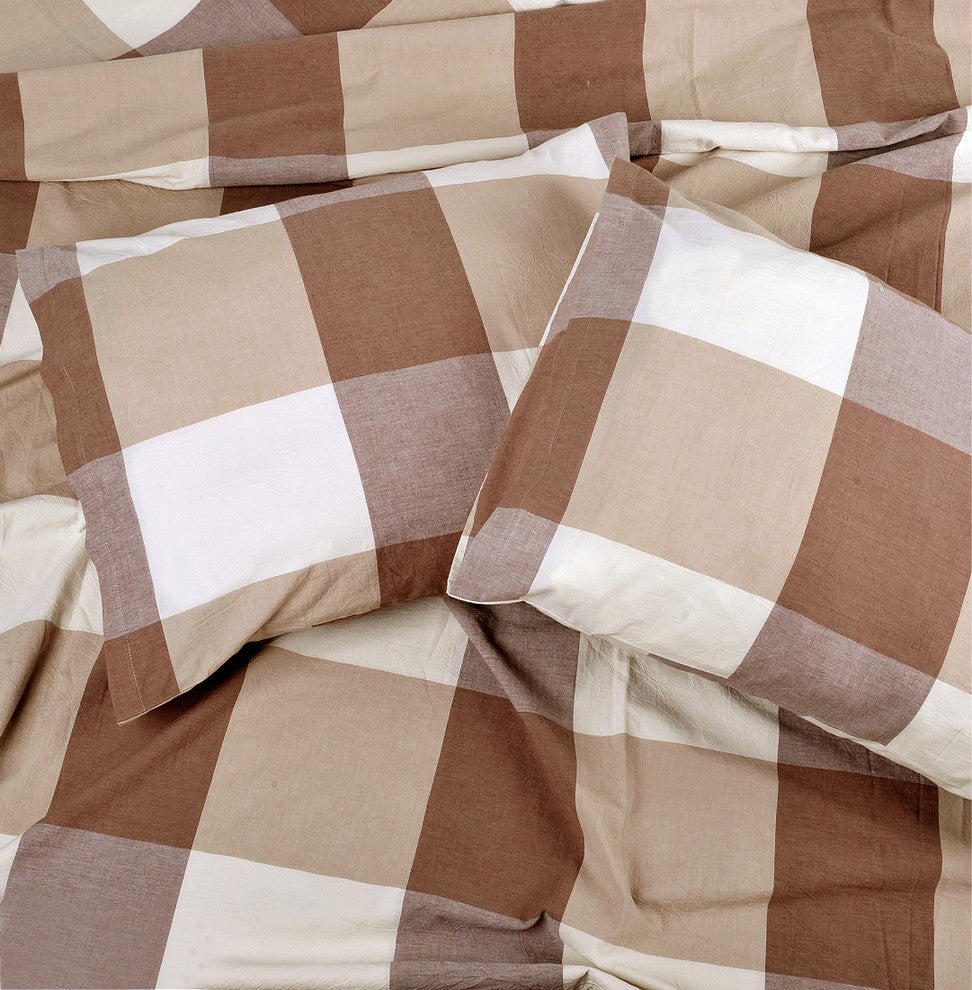 Buffalo Washed Cotton 3-Piece Duvet Set, Caramel, Queen