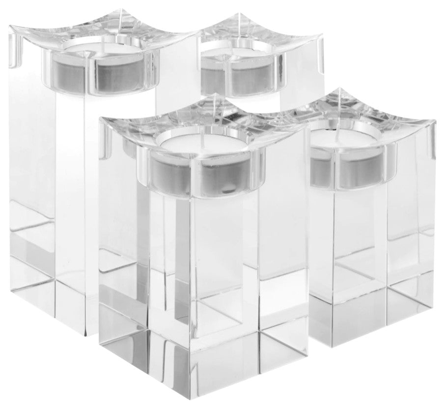 Crystal Tealight Holder, 4-Piece Set, Eichholtz Giancarlo