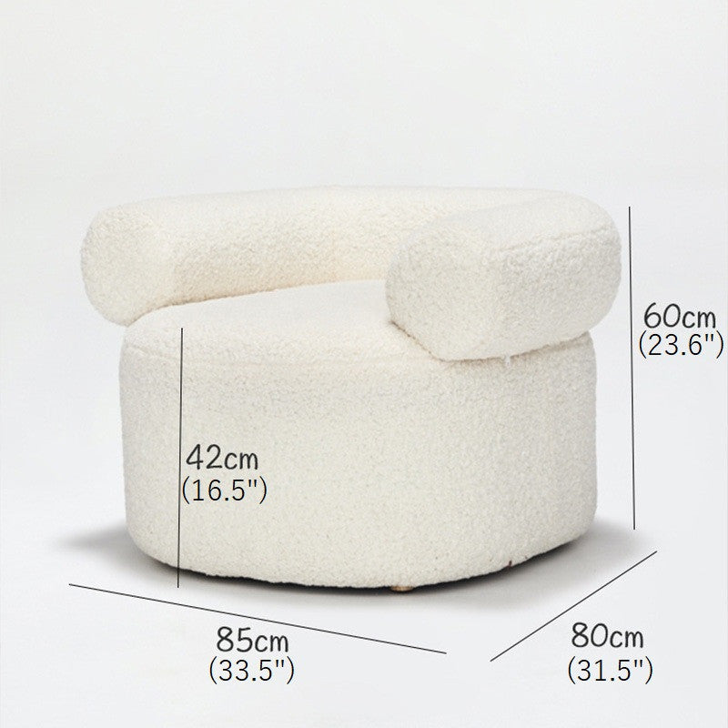 Light Luxury Single Velvet Sofa For Living Room, Fleece