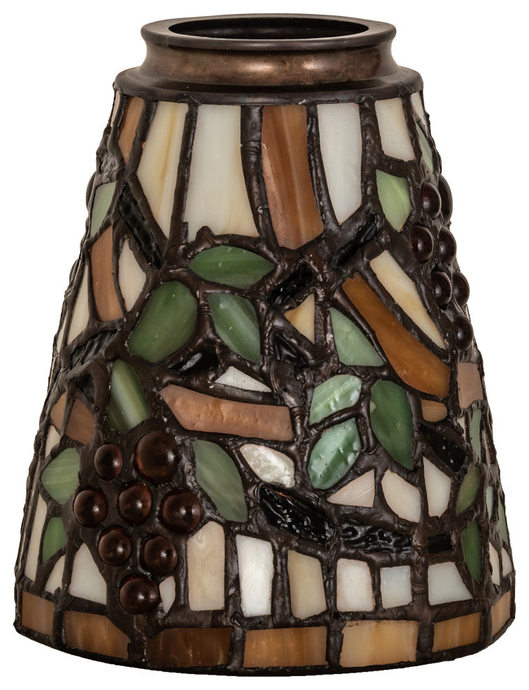 4 Wide Jeweled Grape Fan Light Shade