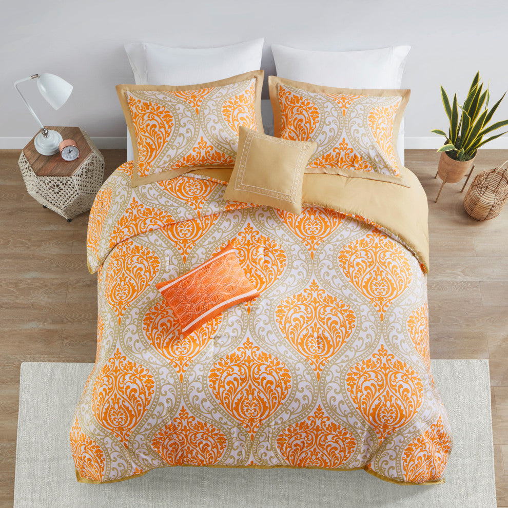 Intelligent Design Peach Skin Printed Comforter Set, Twin/Twin Xl
