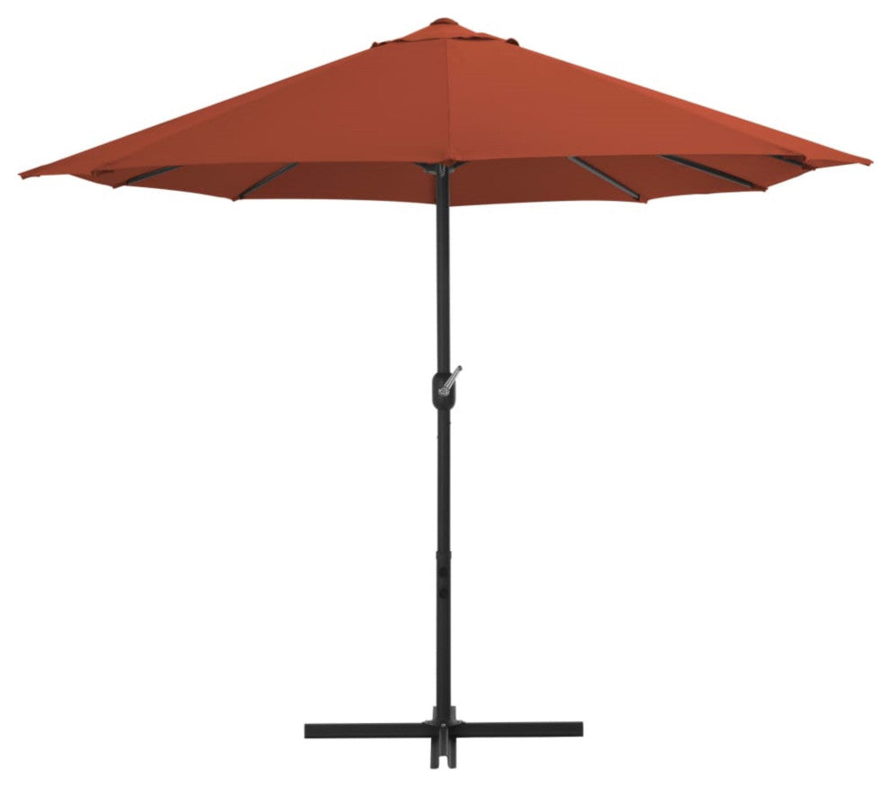 Vidaxl Outdoor Parasol With Aluminum Pole 181.1"x106.3" Terracotta