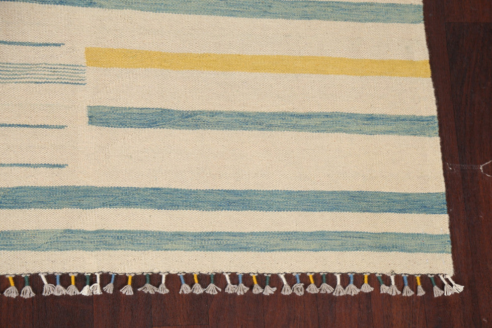Kilim Oriental Wool Area Rug Flat-weave Contemporary Carpet 8x10