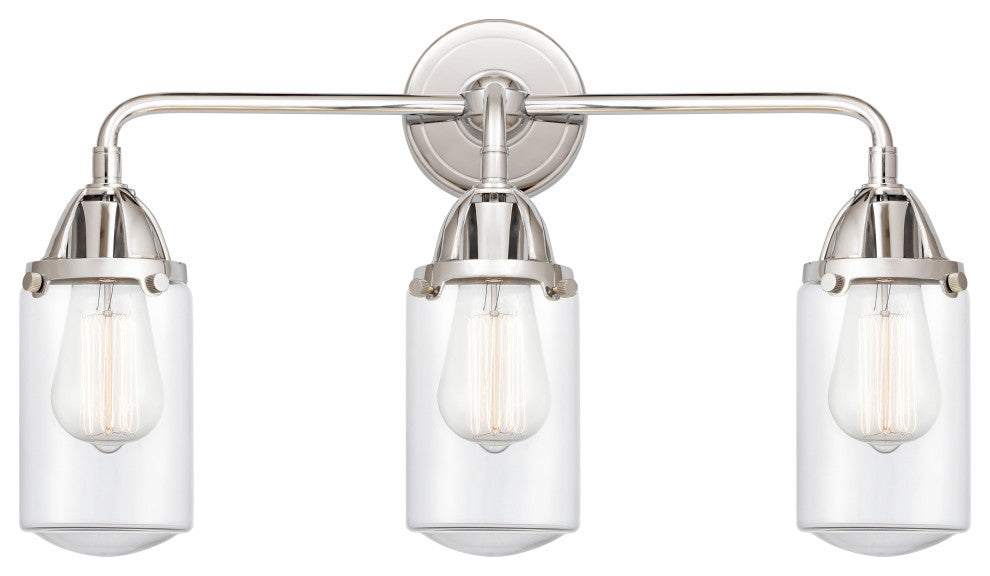 288-3W-PC-G312 Dover 3 Light 22.5" Bath Vanity Light, Polished Chrome