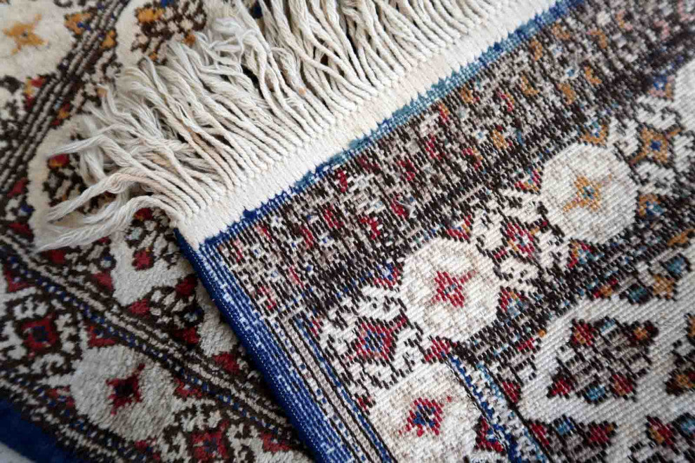 Vintage Turkish Sivas Silk Mat 0.9'x2.1', 30cmx66cm, 1950s 1C1011