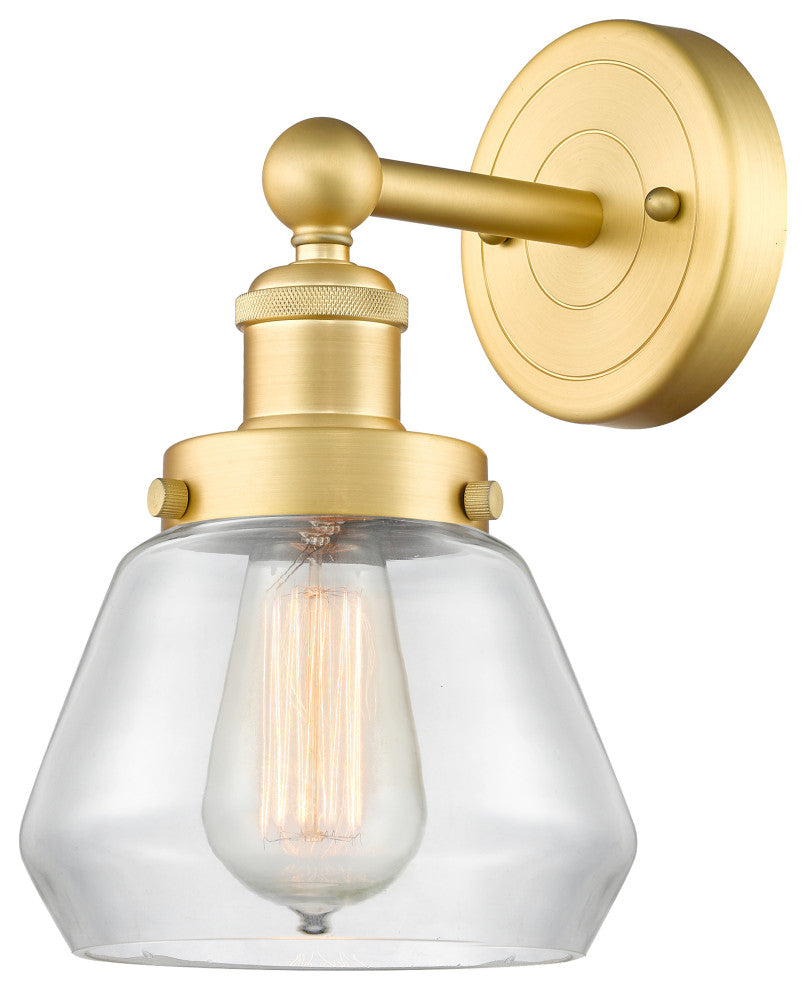 Innovations Fulton 1 6.5" Sconce Satin Gold