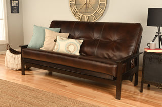 Caleb Frame Futon With Espresso Finish, Oregon Trail Java