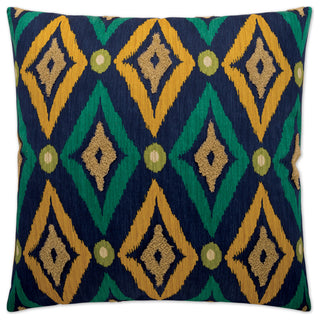 Modern Ikat Pillow - Navy